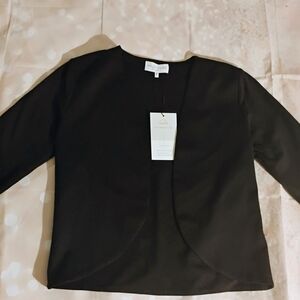 Black Open Front Blazer By Ripley Rader